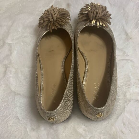 Michael Kors Lolita Pale Gold Flats size 7 - Picture 4 of 8